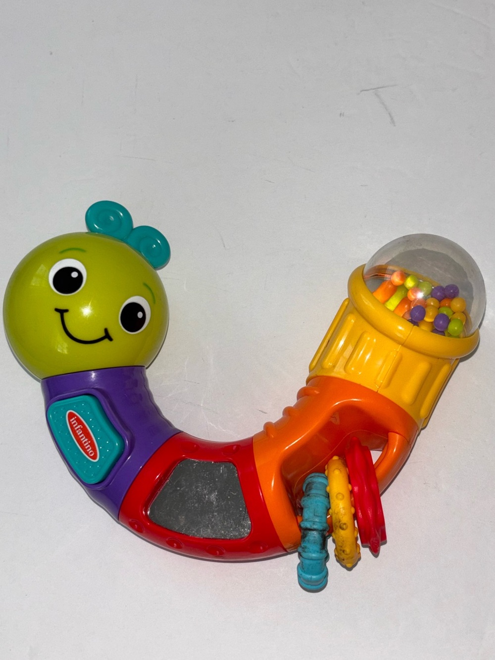 Infantino Topsy Turvy Twist & Play Caterpillar Rattle Baby Infant